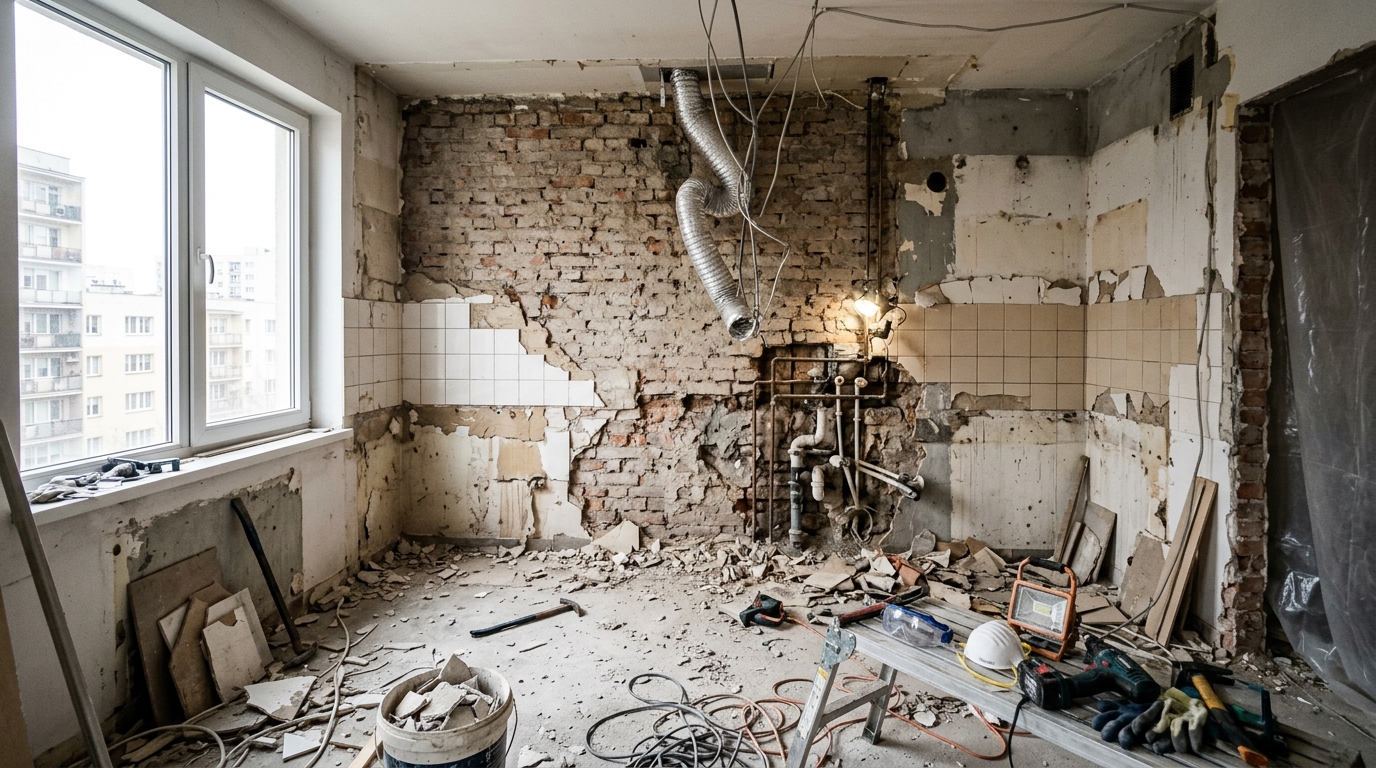 Dizengoff Bauhaus apartment before renovation