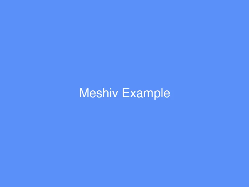 Work Example