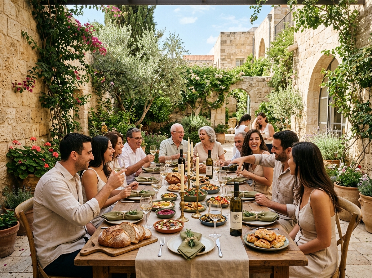 חגיגת ברית ואירוע משפחתי בחצר